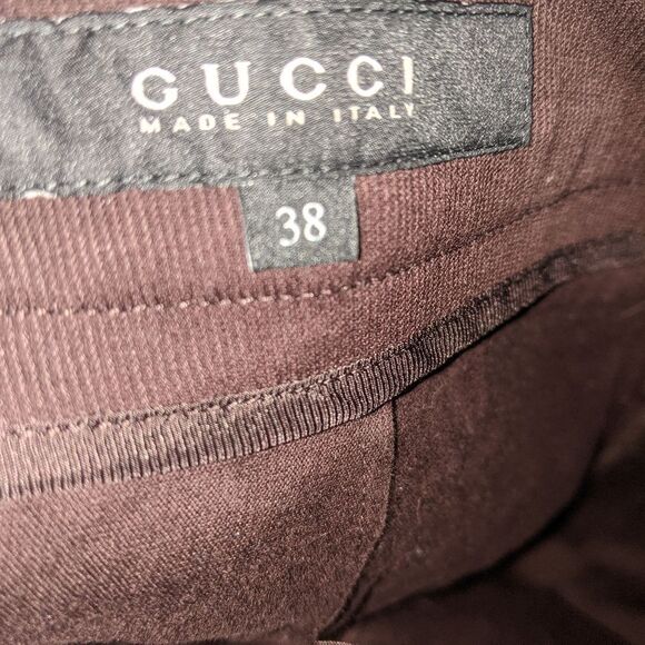 GUCCI Authentic Brown Cargo Mini Skirt with Gold Details - Picture 4 of 8